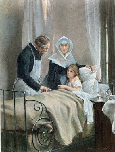 The Sick Child by Henri Alphonse Louis Laurent Desrousseaux